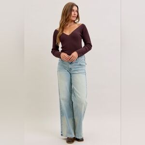 Judy Blue HR Light Wash Classic Straight Leg Jeans Column Western Various NEW